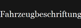 Fahrzeugbeschriftung