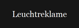 Leuchtreklame