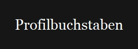 Profilbuchstaben