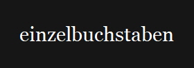 einzelbuchstaben